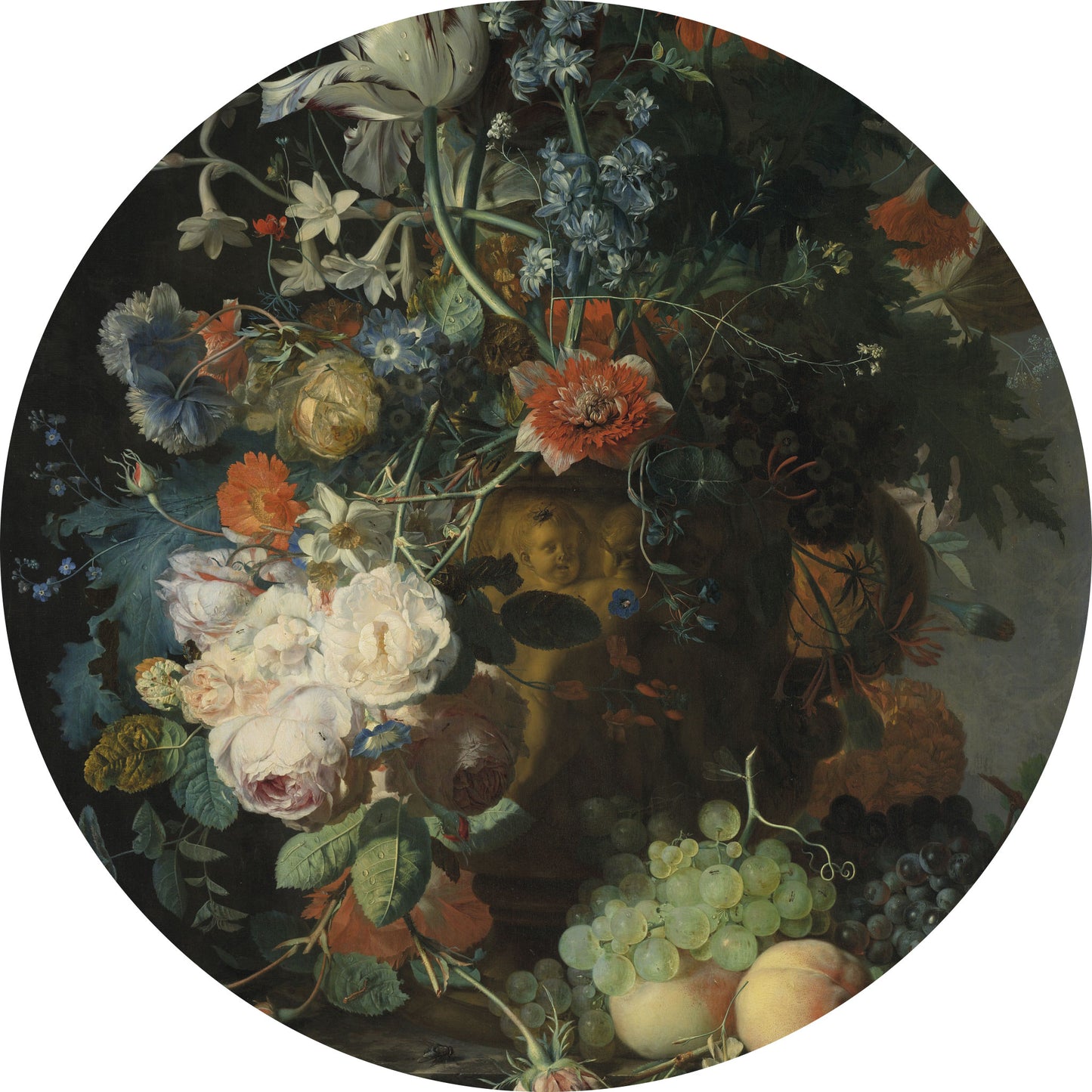 Stilleven met Bloemen en Vruchten II - Stillevens - Muurstatuur